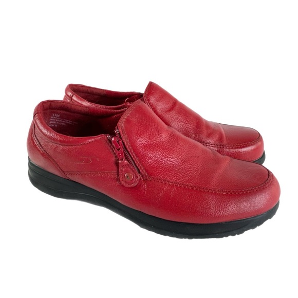 Dr. Scholl’s Women’s Red and Black Slip-On Loafers with Side Zipper - Picture 1 of 9